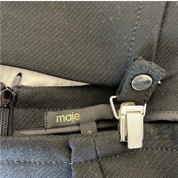 Maje black Ruliet suspender mini dress - Picture 9 of 13